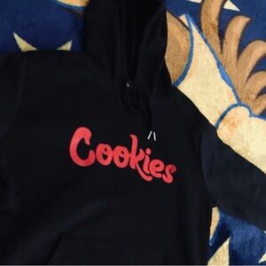 Cookies Black Hoodie with Red Logo